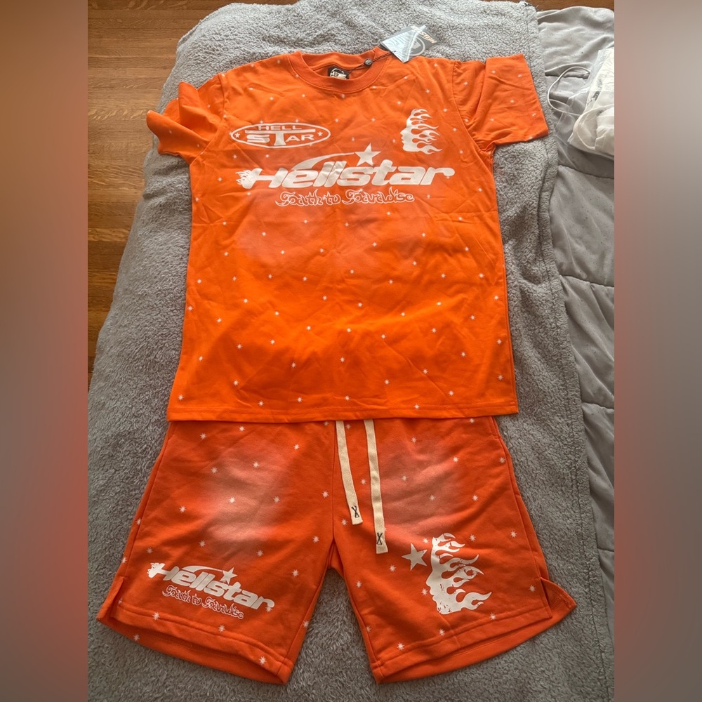 Helstar Men's Orange Short Set